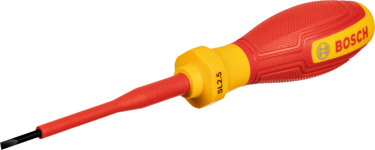 Izvijač Bosch VDE SL2,5x75 z izolacijo.